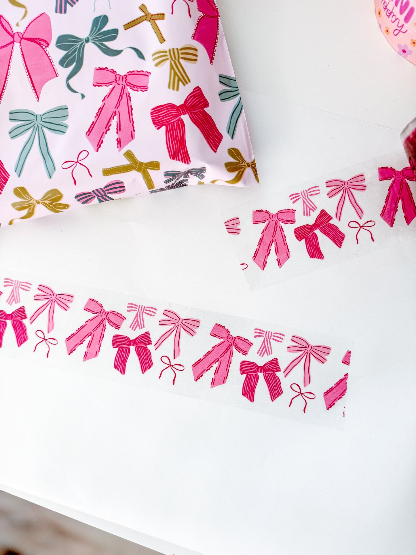 Pretty Bow Packing Tape, Coquette Aesthetic Christmas Tape, Shipping Supplies, Tape for Presents, Packaging Tape for Boxes, Masking Tape