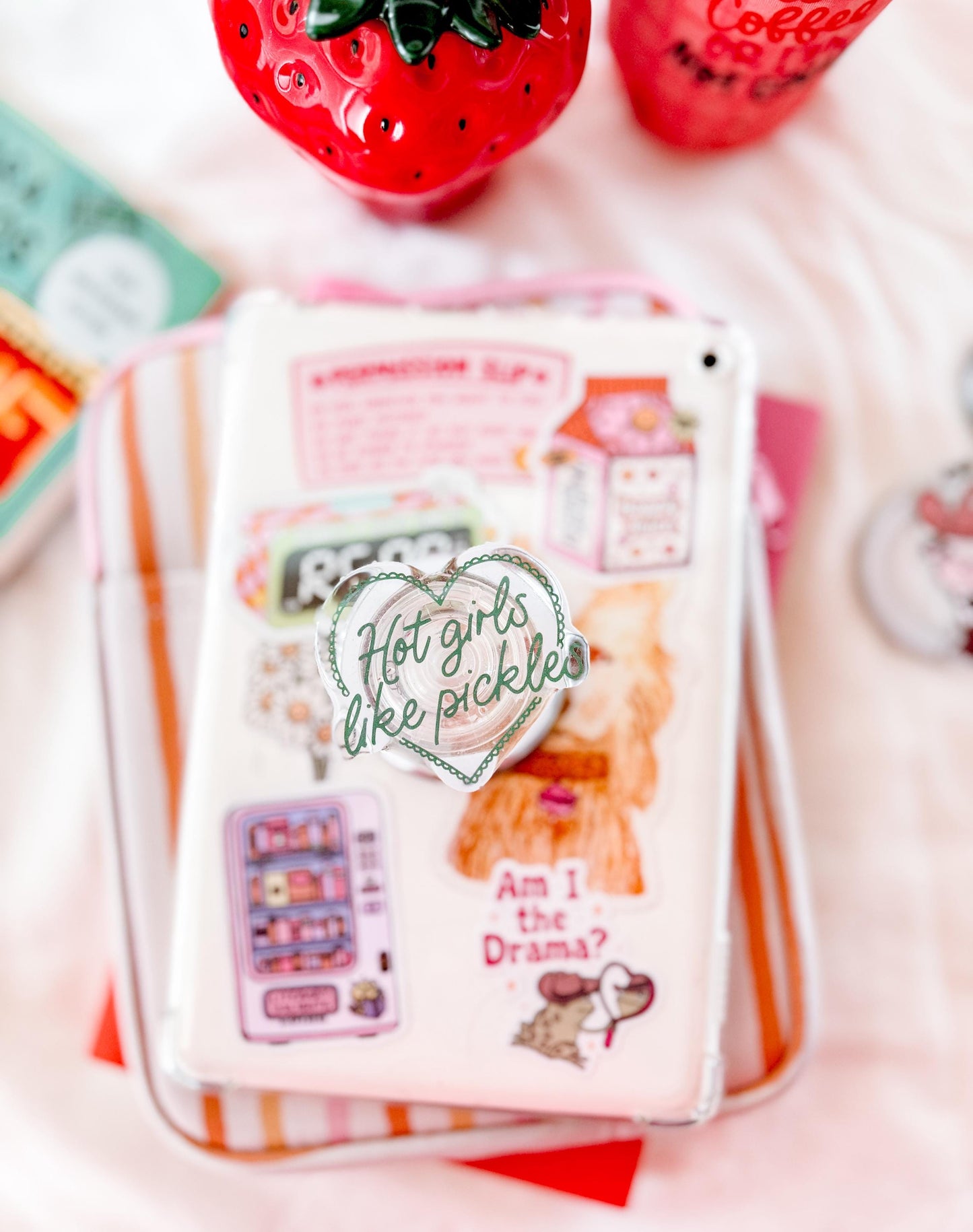 Kindle Grip, E Reader Grip, Bookish Gifts, Popsocket, Cute Phone Accessories, Gifts for Book Lovers, Christmas Stocking Stuffer Ideas,