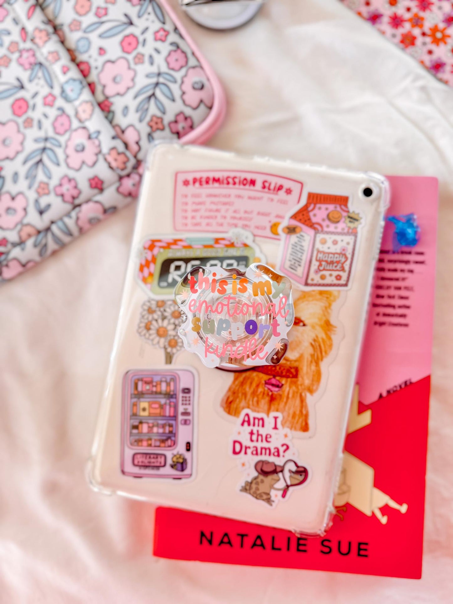 Kindle Grip, E Reader Grip, Bookish Gifts, Popsocket, Cute Phone Accessories, Gifts for Book Lovers, Christmas Stocking Stuffer Ideas,
