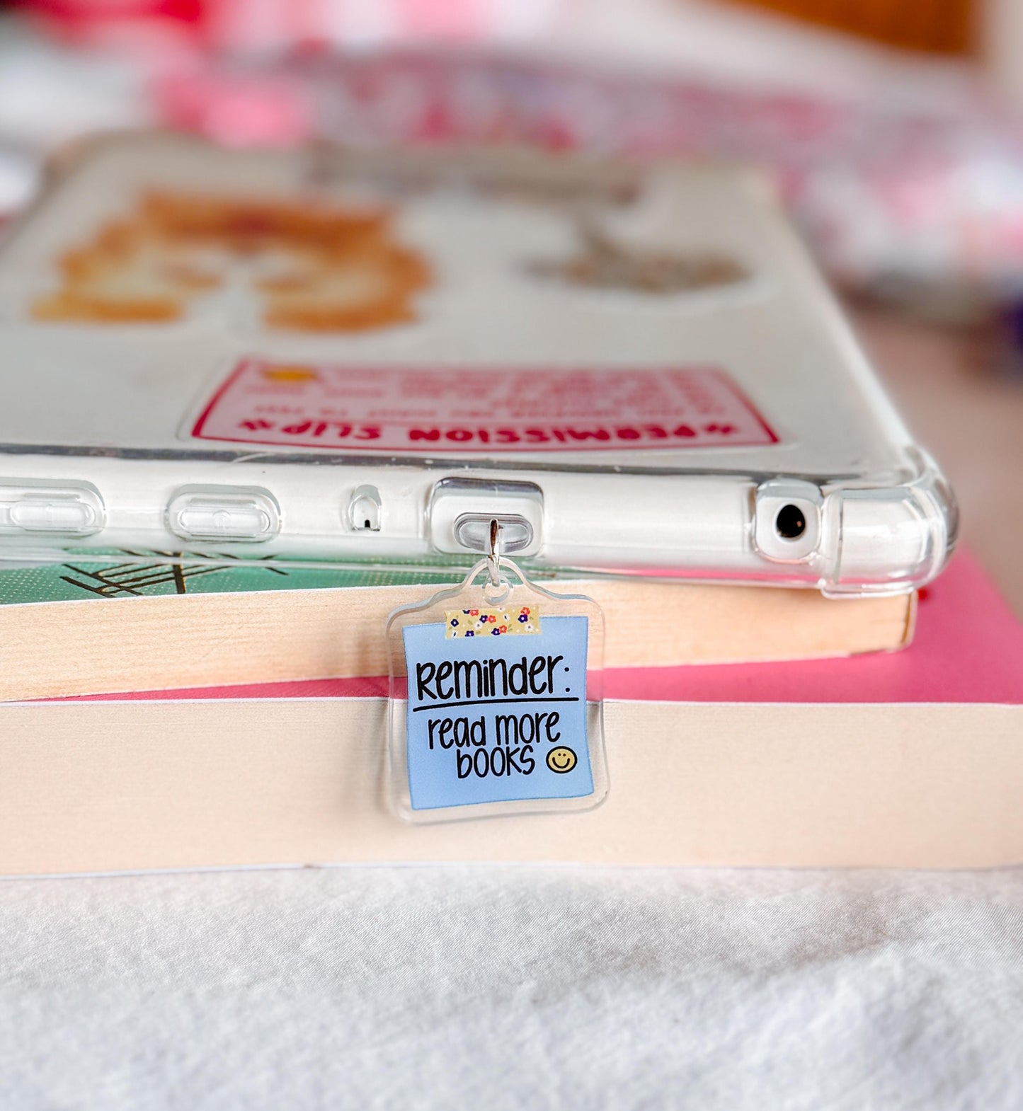 Kindle Charm, Book Phone Charm, Tablet Charm, Book Accessories, Gifts For Book Lovers, Phone Accessories, Dust Plug Charms for Devices