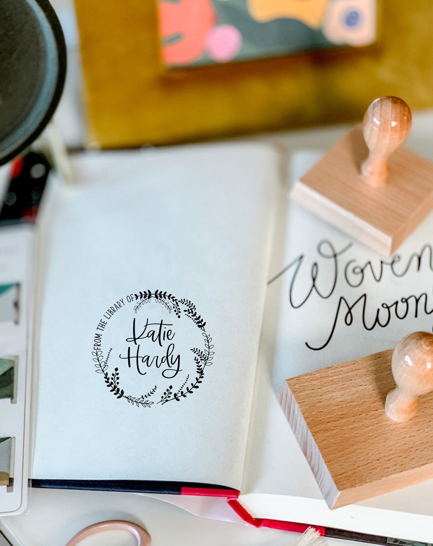 Custom Book Stamp - From The Library Of