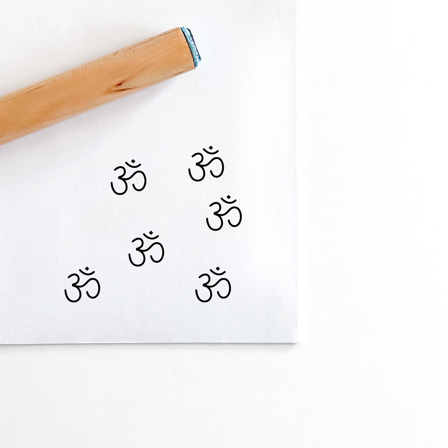 Mini Peg Rubber Stamp - Om