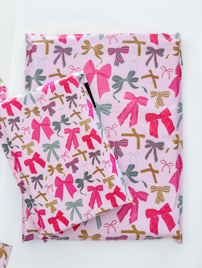10x13 inches Coquette Bow Poly Mailers