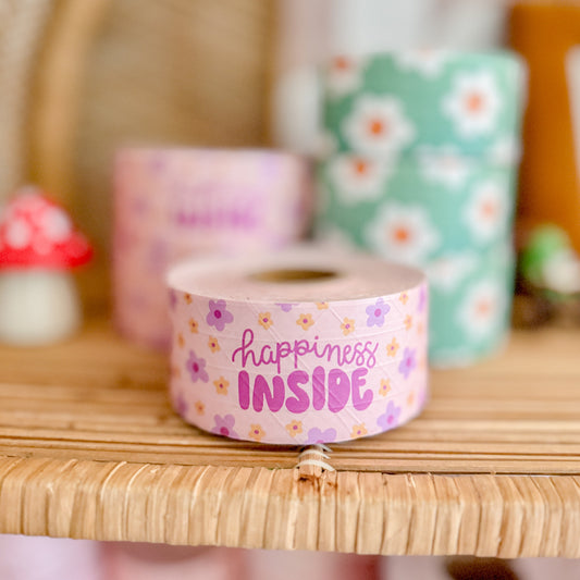 NEW✦ Happiness Inside Quote Water Activated Packaging Tape