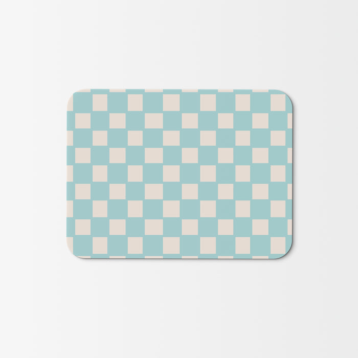 Blue Checkers Mouse Pad