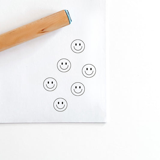 Mini Peg Rubber Stamp, Packaging Stamp, Happy Face Stamp, Hippy Rubber Stamp, Smiley Face Rubber Stamp, Boho Stamp, Bujo Stamp, Groovy Stamp