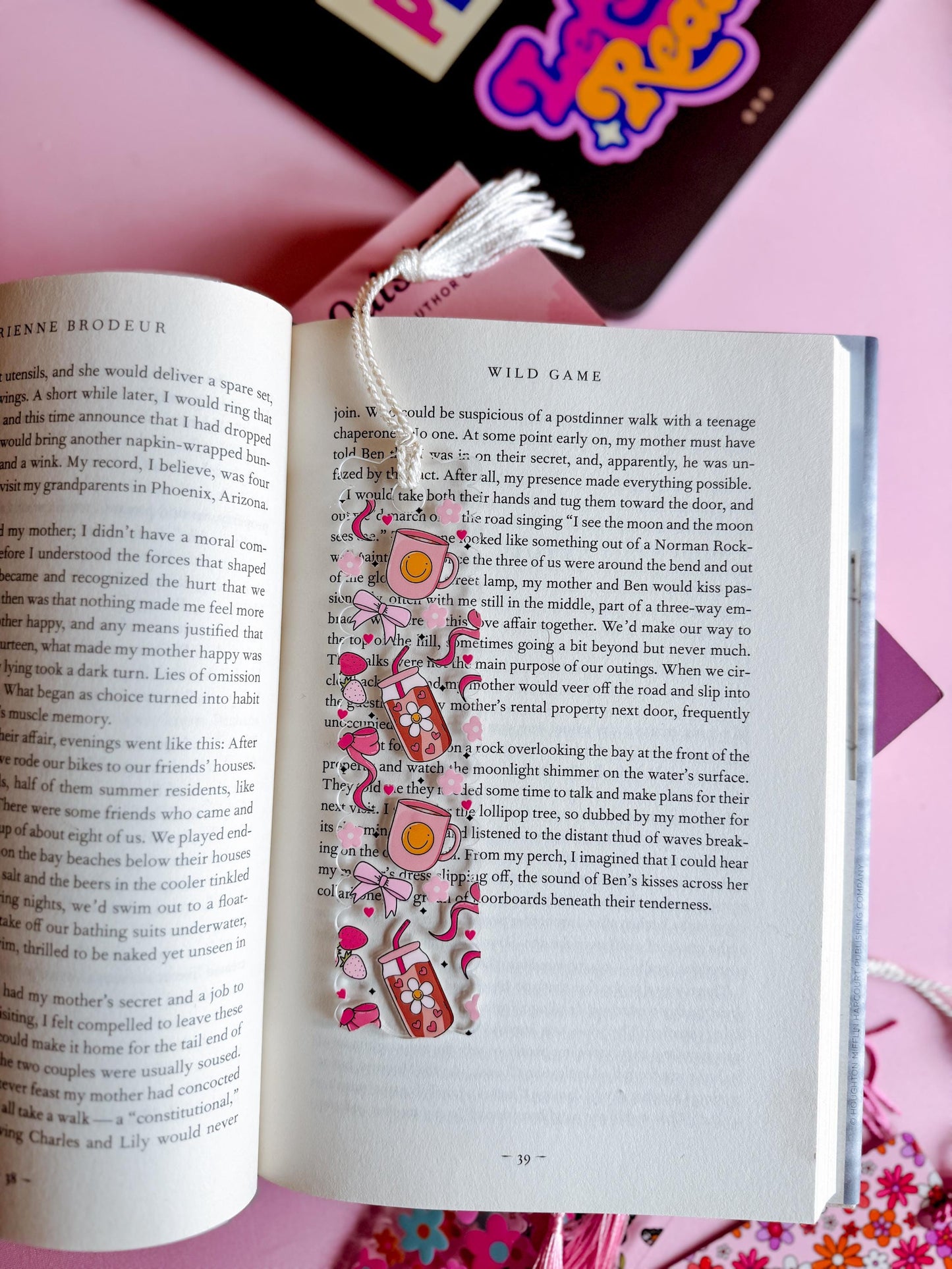 Retro Smiley Face Acrylic Bookmarks for Readers