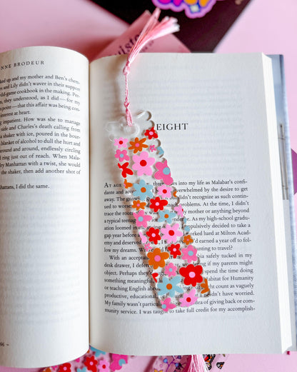 Retro Daisy Acrylic Bookmarks for Readers