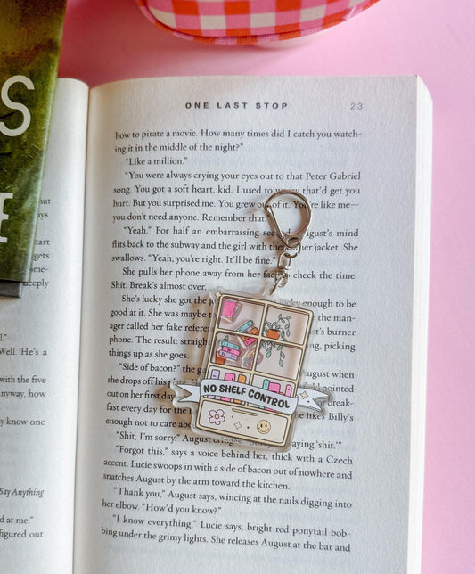 Book Shelf, No Shelf Control Shaker Keychain, Book Vending Machine Keychain, Interactive Keychain, Stocking Stuffer, Gifts for Book Lovers