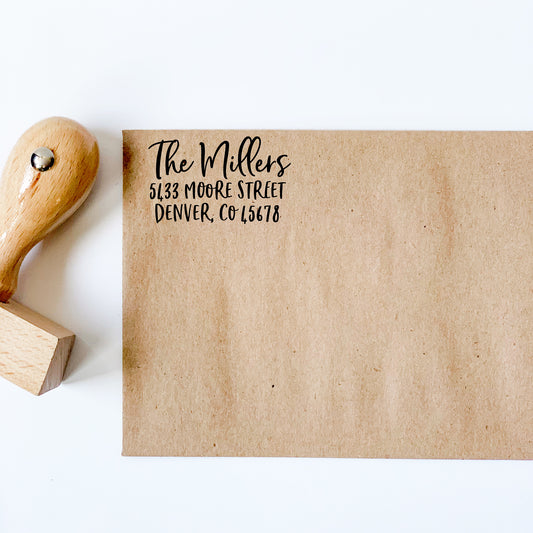 Return Address Stamp - Hand Lettered