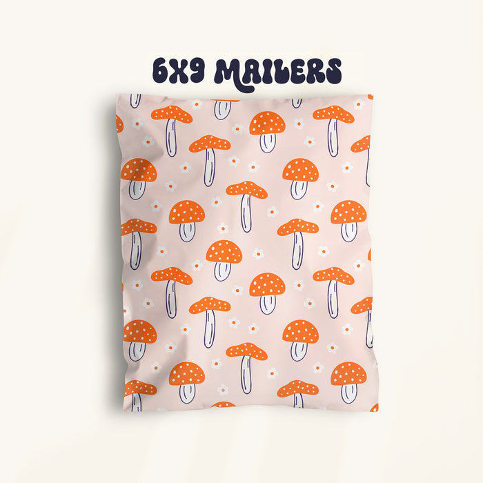 6x9 inch Retro Mushrooms Summer/Fall Poly Mailer
