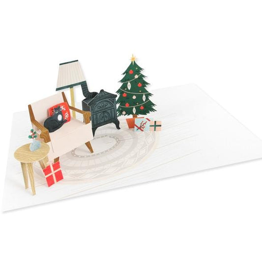 Cozy Dwelling Pop Up Christmas Holidays Card