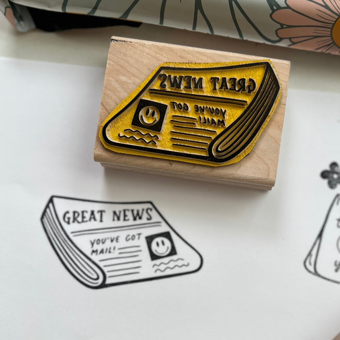 Great News You've Got Mail Rubber Stamp
