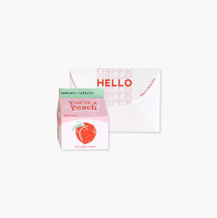 You're A Peach Juice Box - Pop Up Card