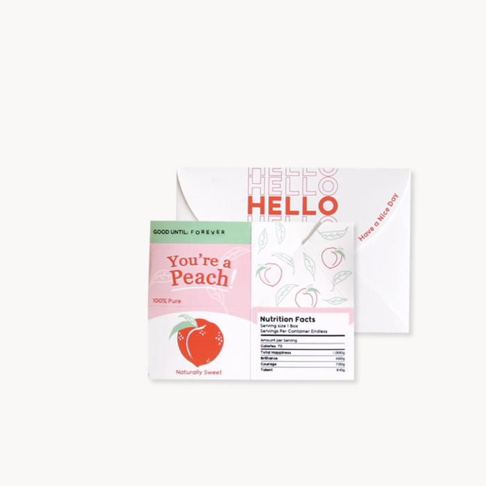 You're A Peach Juice Box - Pop Up Card