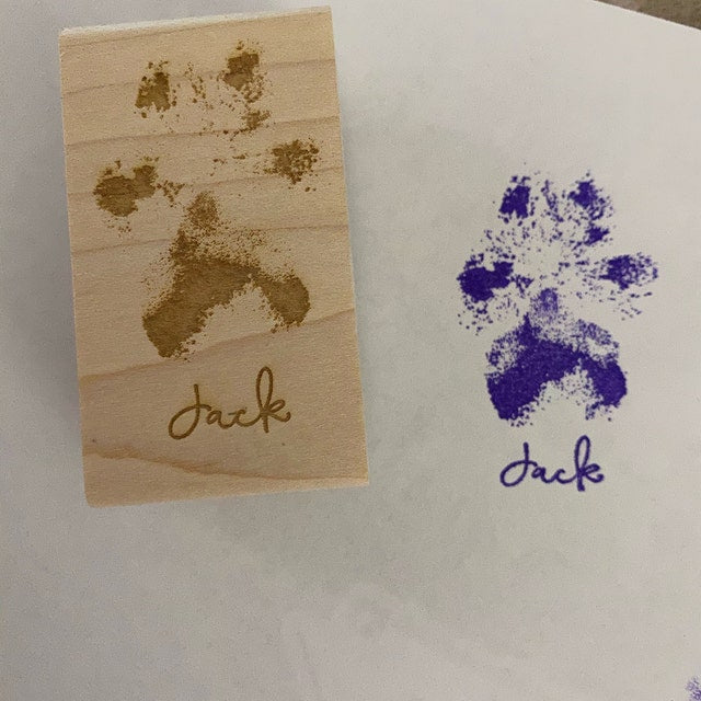 Customized Pet Paw Rubber Stamp