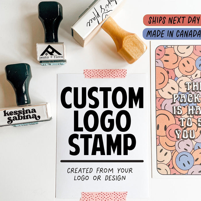 Custom Logo Rubber Stamp Made From Your Design or Artwork