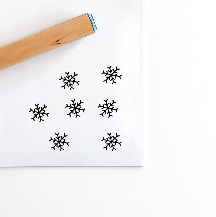 Mini Peg Rubber Stamp - Snowflake